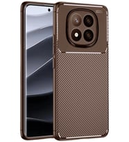 Durukar® Redmi Note 14 Pro Plus Kılıf Auto Focus Karbon Kapak - Kahverengi