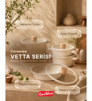 Ceraware Vetta 7 Parça Seramik Yapışmaz Tencere Tava Seti (Bej)