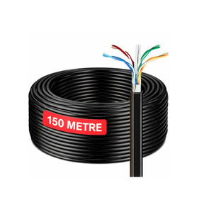 150 Metre Cat6 Kablo AWG23 Bakır Tel Double Layer iç ve Dış Mekan Ethernet internet Kablosu