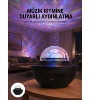 Çok Renkli Projektör Lamba Disko Topu Gece Lambası Kablosuz