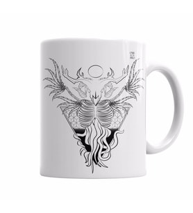 Skull  Devil Branca Kupa Bardak Porselen