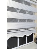 Pliseli Zebra Stor Perde Beyaz  Etek Dilimli STB480