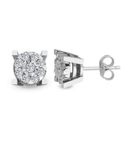 0.72 Ct. Modern Tasarım Coronet Tektaş Küpe