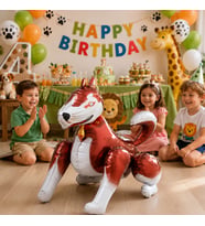 4D Köpek Folyo Balon 68x58 cm Hayvan Temalı Doğum Günü Parti Süsü Dekorasyon Balonu