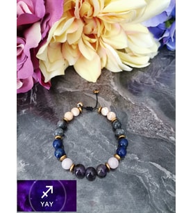 8 MM YAY BURCU DOĞAL TAŞ BİLEKLİK (AMETİST, PEMBE KUVARS, LAPİS LAZULİ, HEMATİT,LABRADORİT, SEDEF)