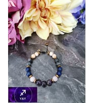 8 MM YAY BURCU DOĞAL TAŞ BİLEKLİK (AMETİST, PEMBE KUVARS, LAPİS LAZULİ, HEMATİT,LABRADORİT, SEDEF)