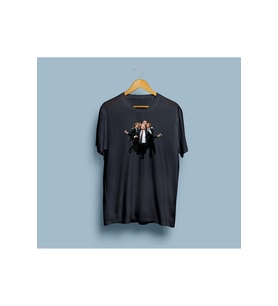 Oversize How I Met Your Mother Karakterleri 3 Unisex t-shirt (Siyah)