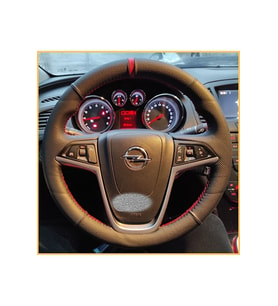 Opel Insignia 2013-2016 Araca Özel Direksiyon Kılıfı Nokta Düz Yüzük (DERİLİ OLAN ARAÇLARA UYGUNDUR)