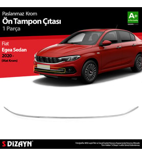 Fiat Egea Sedan Krom Ön Tampon Çıtası 2020 Üzeri (Mat Krom)