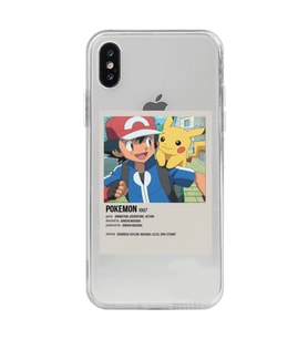 Iphone X / Xs Uyumlu Pokemon Minimalist Poster Desenli Şeffaf Telefon Kılıfı