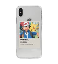 Iphone X / Xs Uyumlu Pokemon Minimalist Poster Desenli Şeffaf Telefon Kılıfı