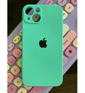 IPHONE 13 UYUMLU KAMERA KORUMALI LOGOLU LANSMAN KILIF (Yeşil)