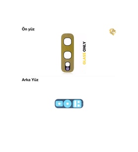 Samsung Galaxy S10 E ile Uyumlu Kamera Lensi Sarı Kamera lensi sade lens kamera camı kamera merceği