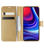 Microsonic Omix X500 Kılıf Delux Leather Wallet Gold
