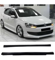 Vw Polo Mk5 Aero Yan Marşpiyel Seti Plastik 2 Adet Mat Siyah 2009-2017 karlık+ek+bodykit