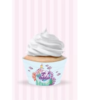 Deniz Kızı Konsepti Cupcake Sargısı 8'li