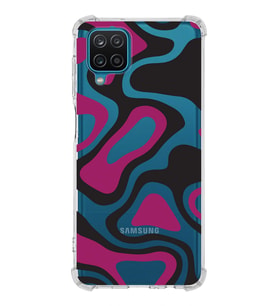 Samsung Galaxy A12  Köşe Korumalı Antişok Kapak Renkli Desen Tasarımlı Şeffaf Silikon Kılıf