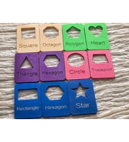 Montessori Şekil Öğrenme Kartları – Çocuk Eğitici - Sadece Mavi Şekiller