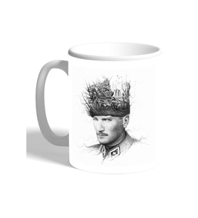 KİŞİYE ÖZEL MUSTAFA KEMAL ATATÜRK TASARIM BASKILI KUPA BARDAK 011