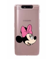 Samsung Galaxy A90   Kamera Korumalı  Kapak Minnie Mouse Tasarımlı  Şeffaf Kılıf