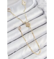 Pirinç Zirkon Taşlı Kutup Yıldızı Model Gold Renk Y Kolye - TJ-BKO10452