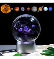 Wolawood Kristal Cam Kar Küresi 3D Renk Değiştiren LED Işıklı Pilli Dekoratif Konsept Hediyelik Masaüstü Süs Lamba Biblo Şık Zarif Rgb Dekor Özel Tasarım