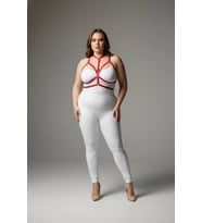 Büyük Beden Kadın Lastik Harness Takım Ayarlanabilir Şık Vücut Aksesuarı
