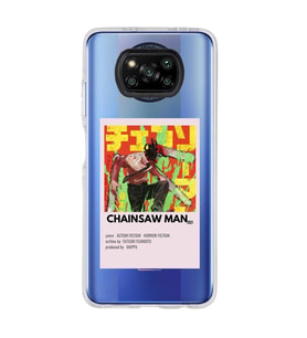 Poco X3 NFC Uyumlu Chainsaw Man Anime Desenli Şeffaf Telefon Kılıfı