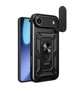 Apple İphone 17 Air Pars Lens Yüzüklü Silikon - Siyah