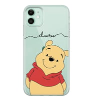 Apple Winnie Bear Tasarımlı Şeffaf Telefon Kılıfı
