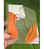 19X14 CM ÜTÜ İLE YAPIŞAN KADIN SİLÜETİ TRANSFER BASKI ARMA (Beyaz)