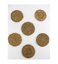 6 Lı Hasır Çay Altlığı Çay Tabak 10,5cm