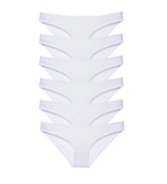 6 adet Süper Eko Set Likralı Kadın Slip Külot Beyaz