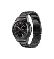 Samsung Gear S2 (20mm) Uyumlu Kordon Paslanmaz Metal Baklalı Tasarım KRD-04 Kayış