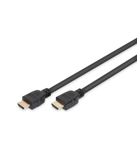 Digitus HDMI Ultra High Speed with Ethernet Bağlantı Kablosu (HDMI 2.1), 4320p, 8K Ultra HD, HDMI Tip A Erkek - HDMI Tip A Erkek, 3 metre, altın kaplama, siyah renk