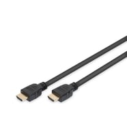 Digitus HDMI Ultra High Speed with Ethernet Bağlantı Kablosu (HDMI 2.1), 4320p, 8K Ultra HD, HDMI Tip A Erkek - HDMI Tip A Erkek, 3 metre, altın kaplama, siyah renk