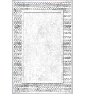 Eliana Home Baskılı, Yıkanabilir Kaymaz Taban Salon Halısı LNA0119-SD664 100x150 cm (Beyaz)