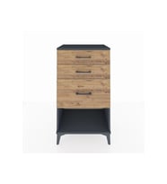 Hyperion Komodin 3 Çekmeceli 60x44x106 Antrasit-Çam