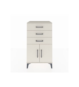 Hyperion Komodin Tek Raflı 3 Çekmeceli 2 Kapaklı 60x44x106 Aytaşı-Aytaşı