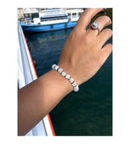 Doğanın Saf İhtişamıyla  Beyaz Necef Doğal Taş Bileklik > Handcrafted - Sertifikalı