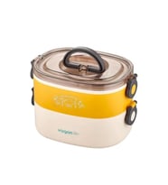 VAGONLİFE  BL50251-2 ÇELİK YEMEK KABI 2 KATLI 3 BÖLMELİ LUNCH BOX SARI