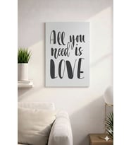 ALL YOU NEES IS LOVE YAZILI MDF TABLO (27X18)