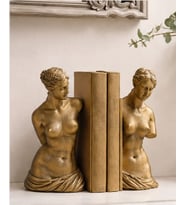 2'li Roma Heykeli Kitap Tutucu Kitaplık Dekoru Book Nook
