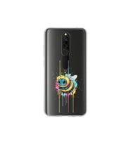 Redmi 8 ile uyumlu Splash arı tasarımlı şeffaf silikon kılıf