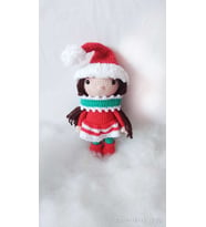 Şapkalı Yılbaşı Bebeği Amigurumi Organik Oyuncak