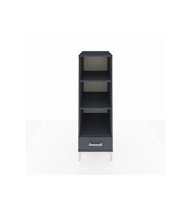 Kronos Dolap 3 Raflı Tek Çekmeceli 44x59x134 Antrasit-Antrasit