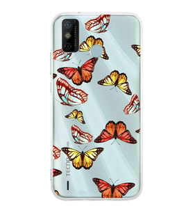 PrintiFy Tecno Spark 6 GO ile Uyumlu 1mm Slim Fit Water Color 2 Baskılı Şeffaf  Kılıf