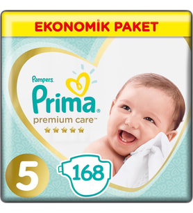 Prima Premium Care 5 Beden Bebek Bezi 11-18 Kg (4*42) 168 Adet