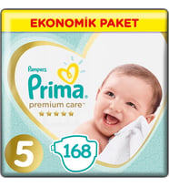 Prima Premium Care 5 Beden Bebek Bezi 11-18 Kg (4*42) 168 Adet