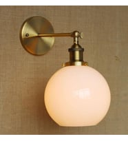 MYLİGHTS  RUSTİK VİNTAGE ESKİTME OPAL CAMLI APLİK DUVAR LAMBASI OKUMA LAMBASI Eskitme